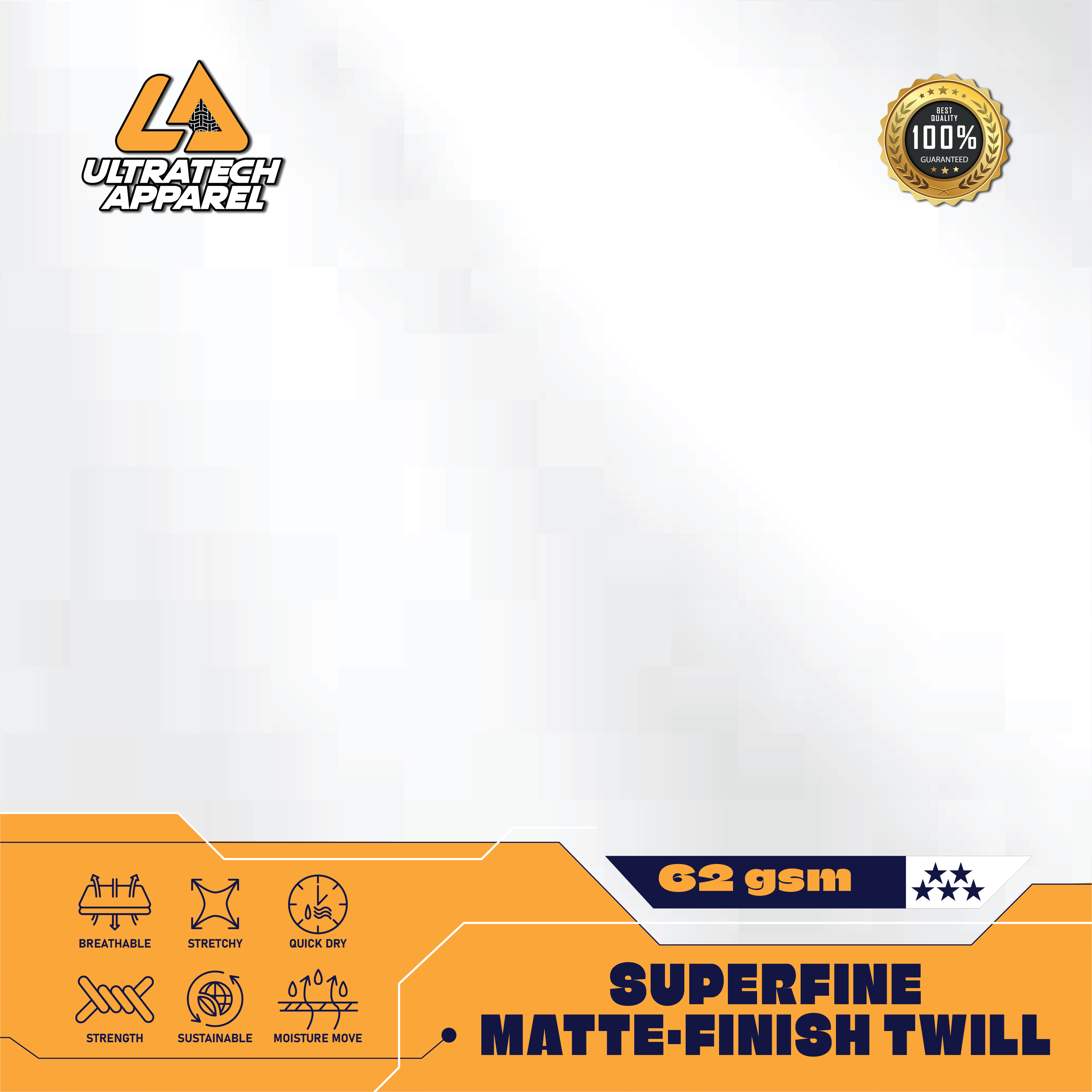 Superfine Matte-Finish Twill (62gsm)